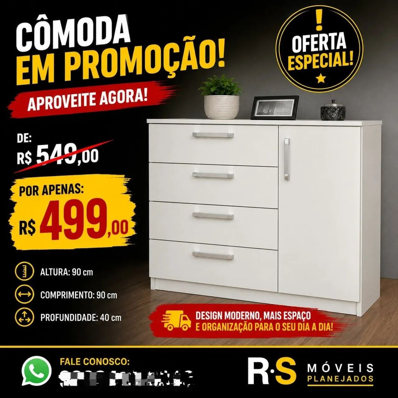 Cômoda em promoção 