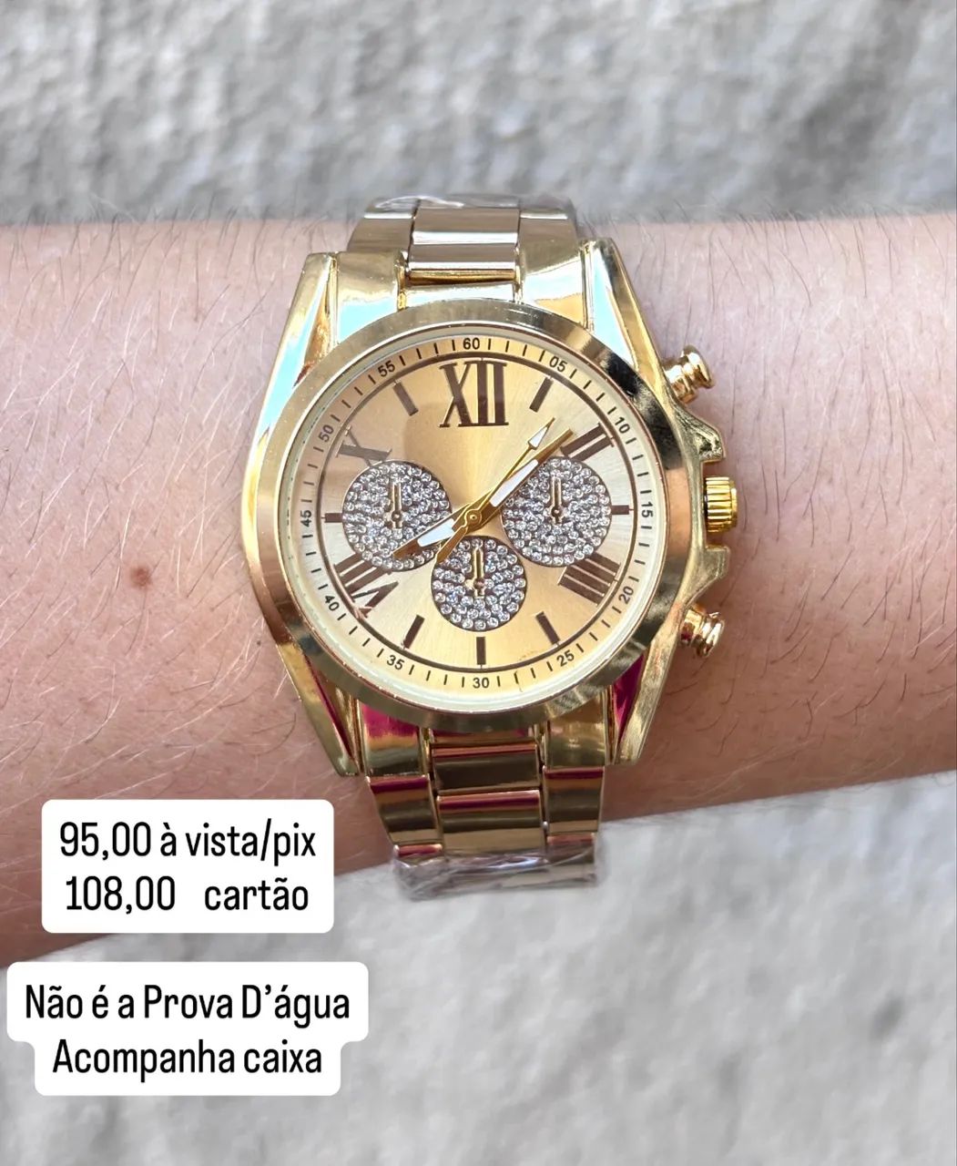 Relógio Feminino Dourado 