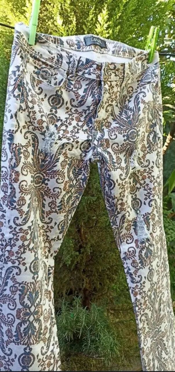 Calça Canal boot cut estampada - Foto 5