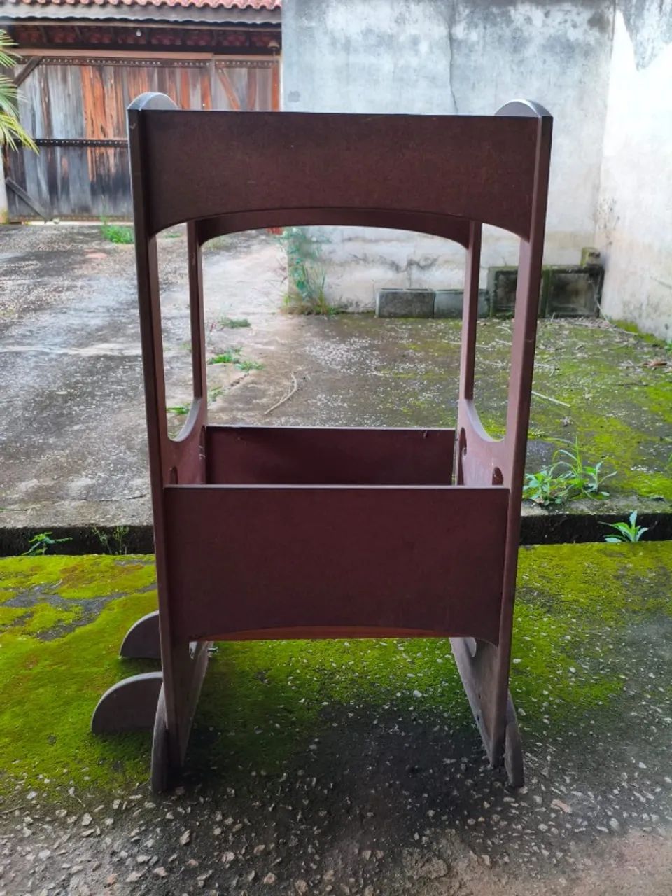 Torre de Aprendizagem Montessoriana Infantil Regulável Madeira Antiga - Foto 3