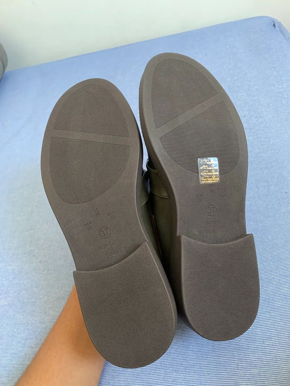  Mocassim Nó Monocromático verde militar  - Foto 3