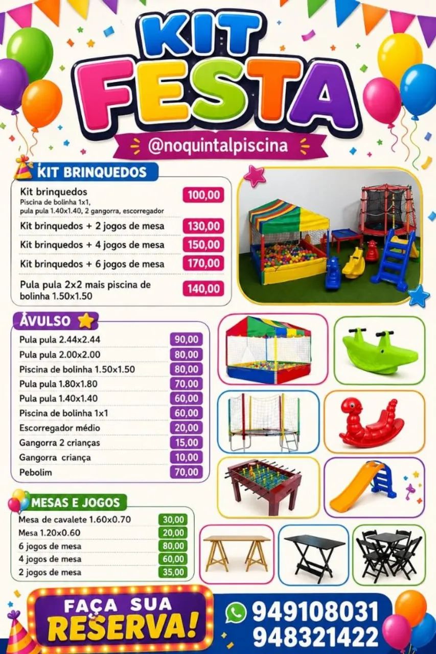 Aluguel de brinquedos 