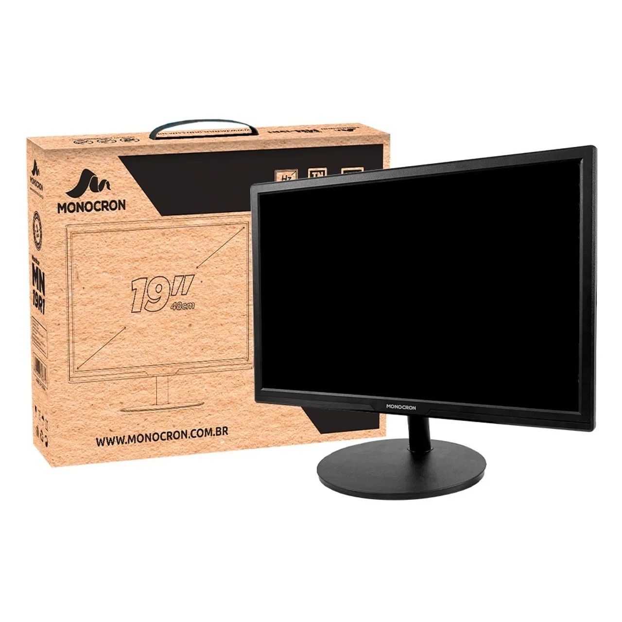 Monitor 19? Monocron 75Hz HDMI + VGA - Ideal para Trabalho e Estudo (MN19R1) - Foto 5