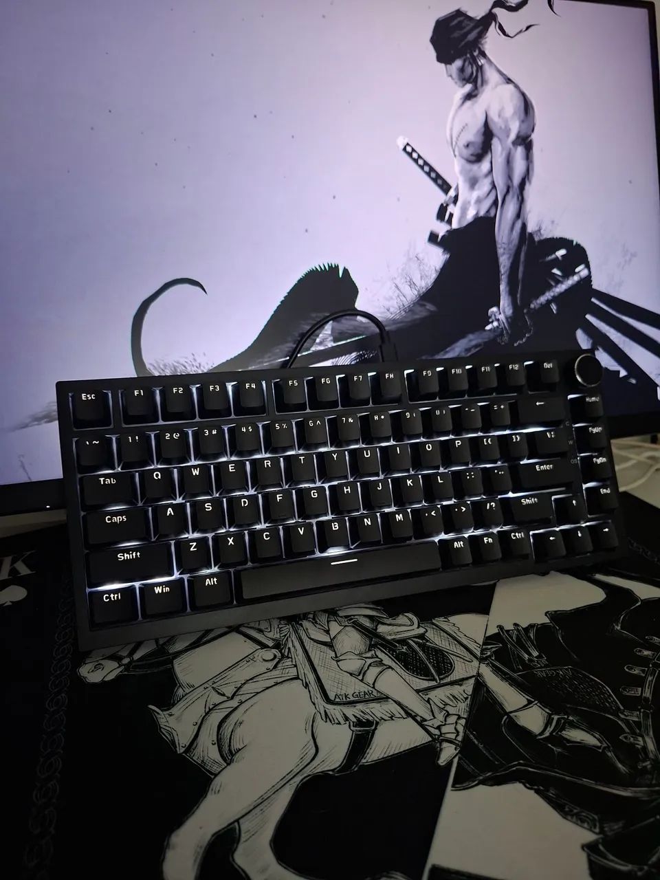 Teclado Mecânico Ajazz AK820 75% com Knob - Switch Red - Foto 3