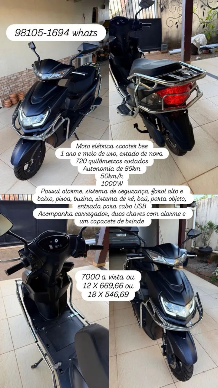 Moto elétrica scootee bee