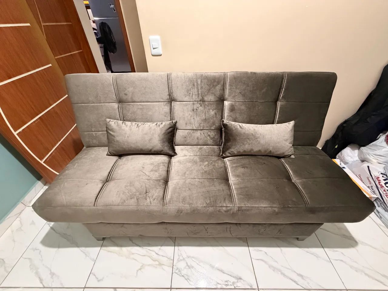 Sofá-cama marrom  - Foto 3