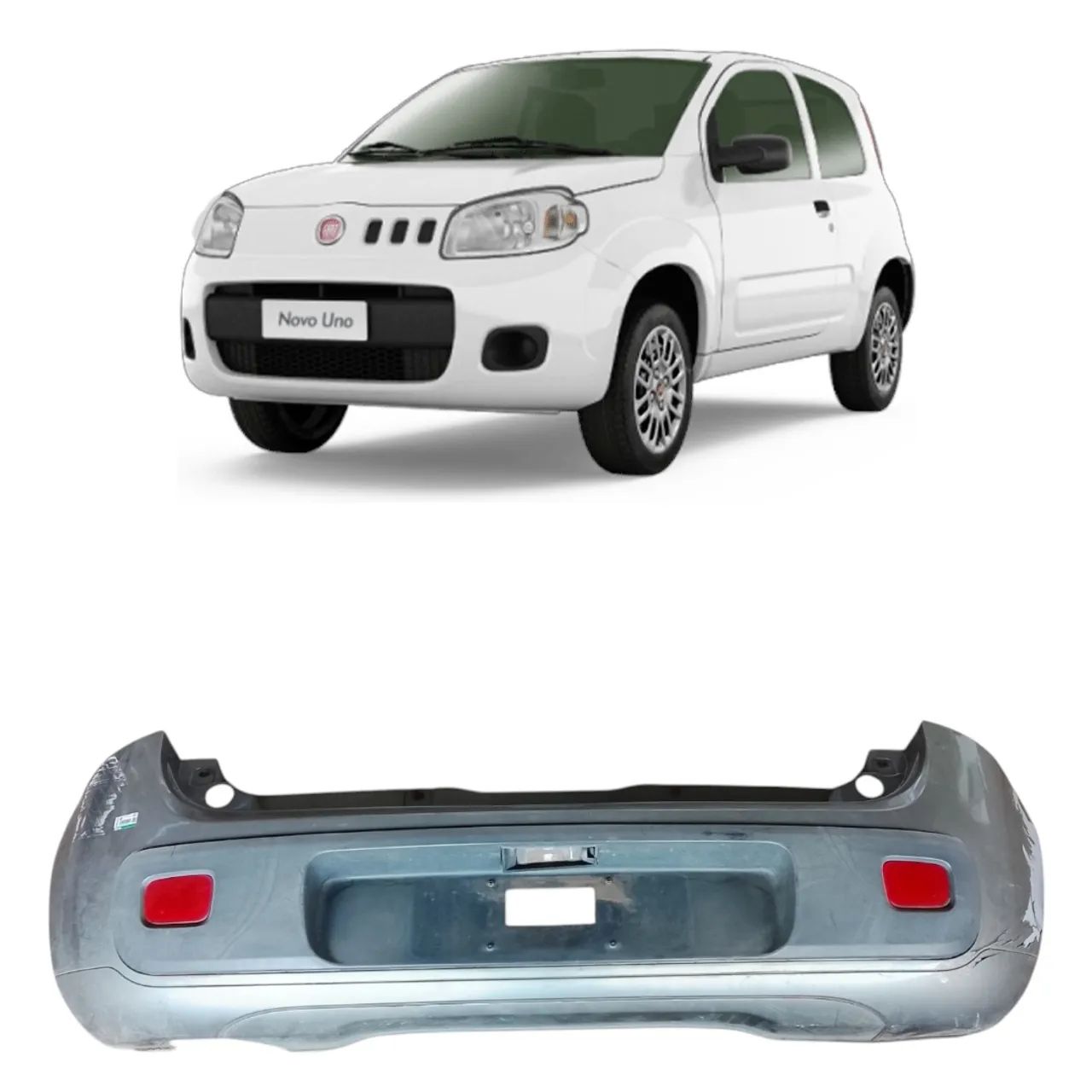 Para-choque Traseiro C/detalhe Fiat Uno Vivace 2013 - Peças para