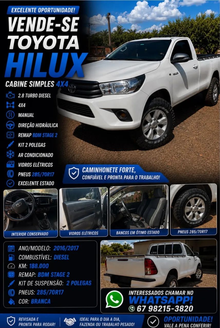 Toyota Hilux Hilux CS 4x4 2.8 TDI Diesel Mec. 2017