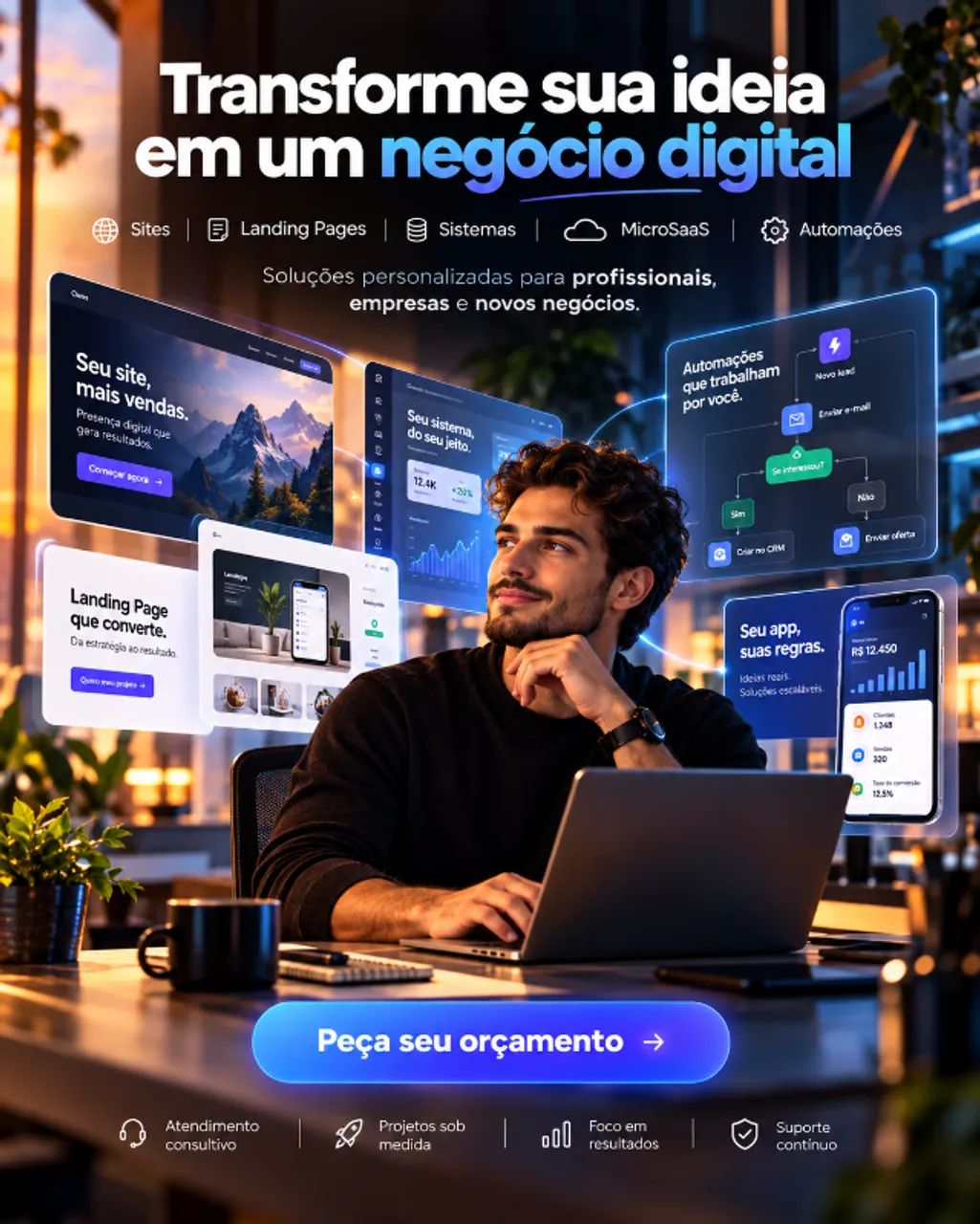 Transforme sua ideia em um negócio digital