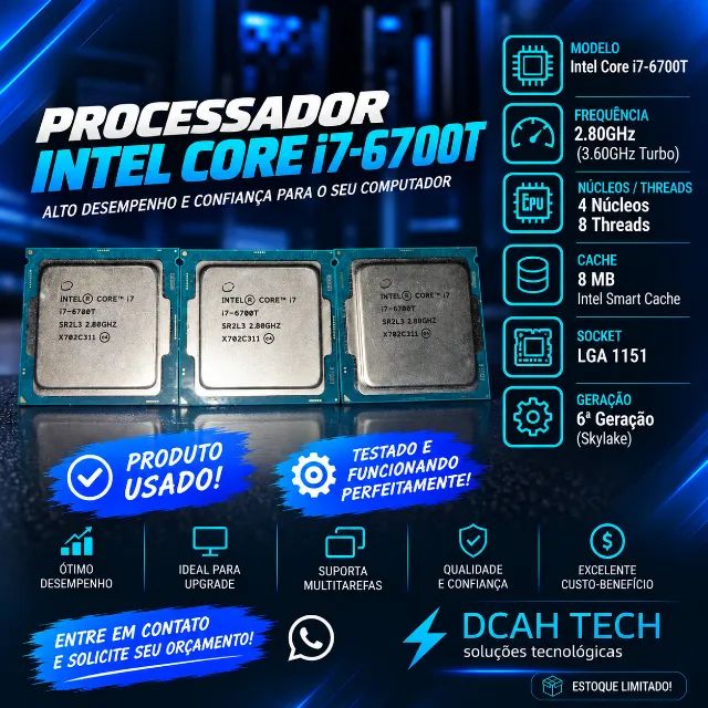 Processador Intel Core i7 LGA 1151 6 Geração