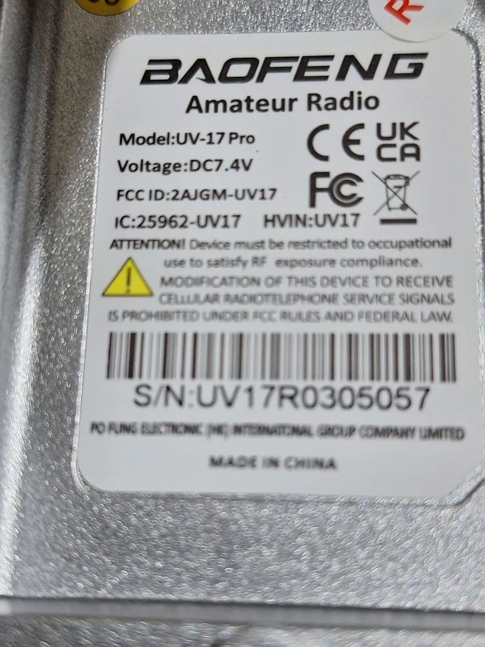 Baofeng UV17PRO  - Foto 5