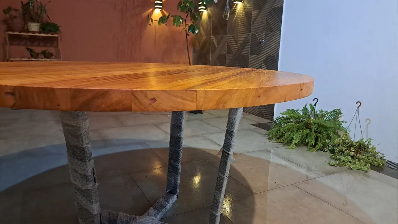 Mesa madeira maciça peroba rosa - Foto 3
