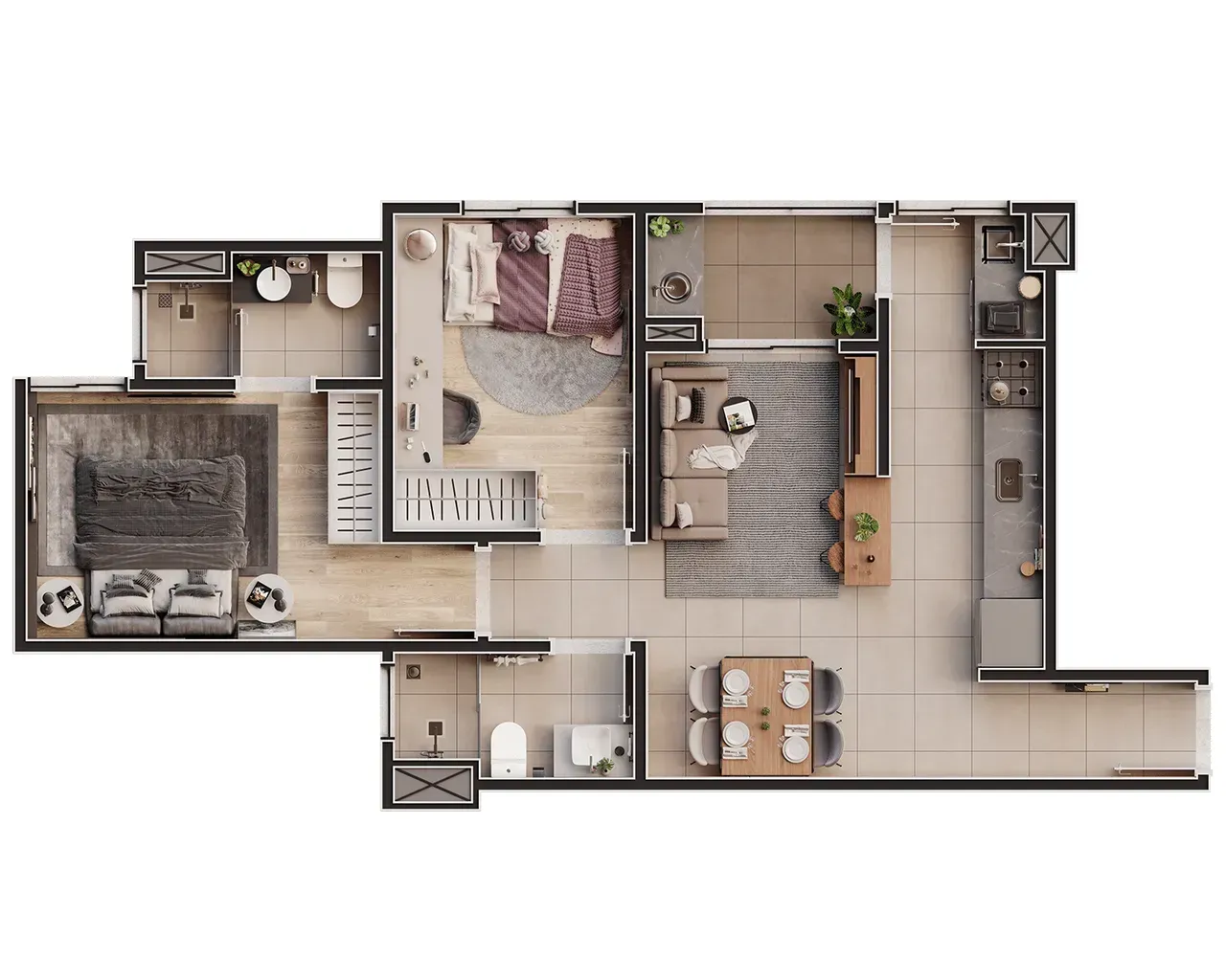 PLANTA 59m²