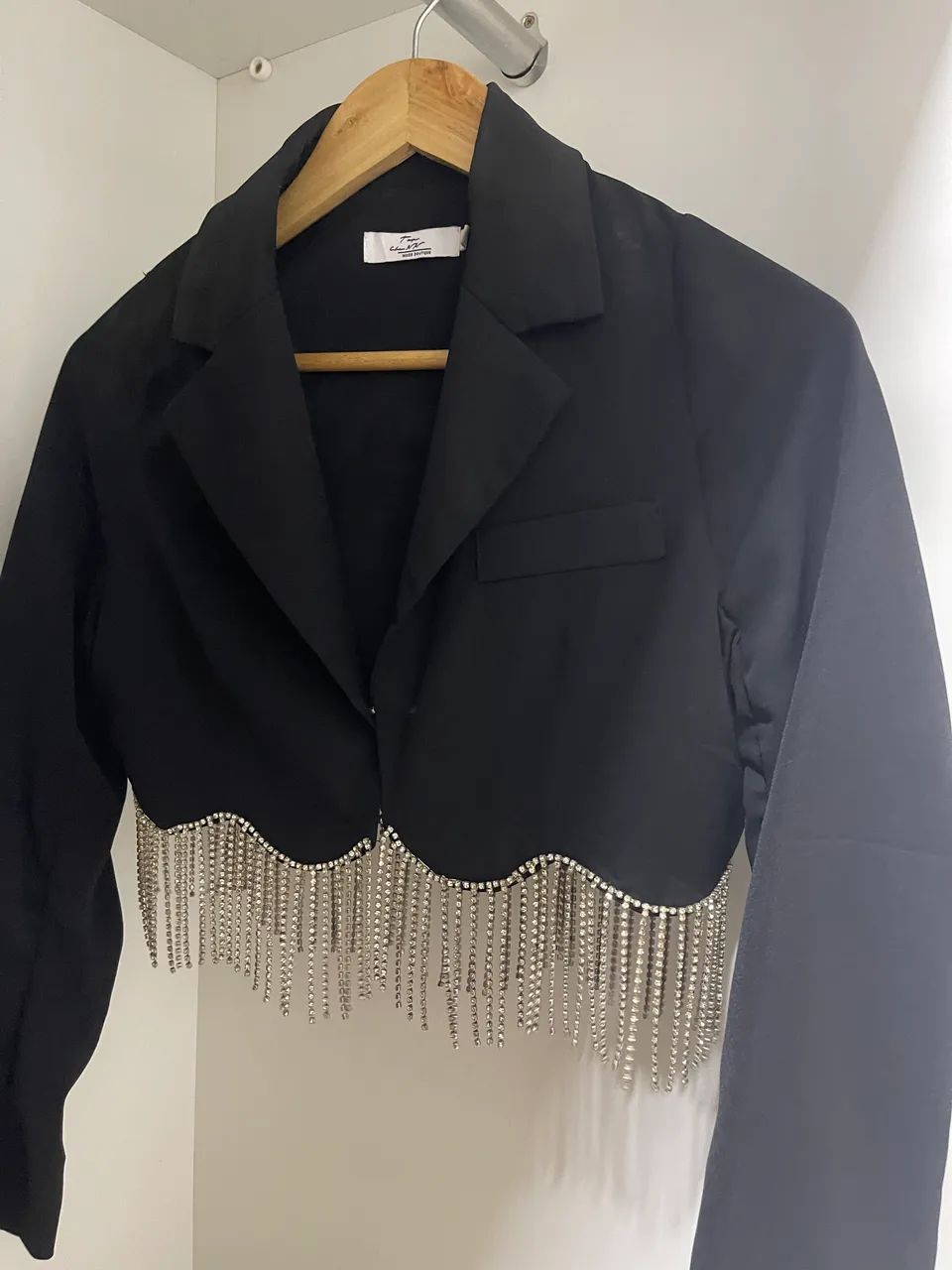 Blazer Alfaiataria Strass Franja  - Foto 2
