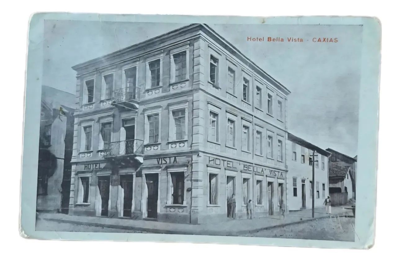 Foto antiga "Hotel Bella Vista Caxias do Sul - RS Ano 1945 Postal edição Livraria Saldanha