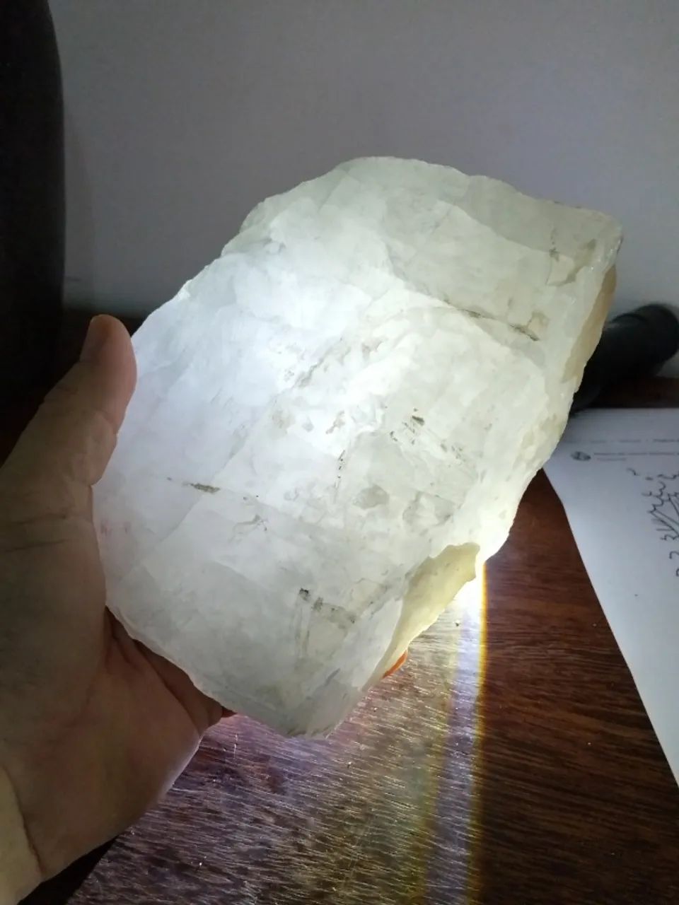 Bloco de Quartzo branco plano 1900g - Foto 4