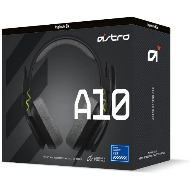 Headset Astro A10 Gaming Gen 2 Preto - PS5, PS4, PC e Switch