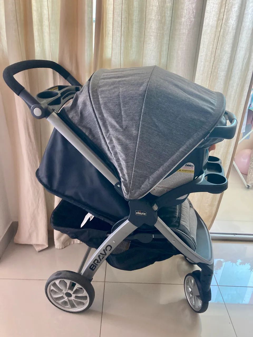 Conjunto Carrinho + Bebe Conforto Chicco - Foto 4