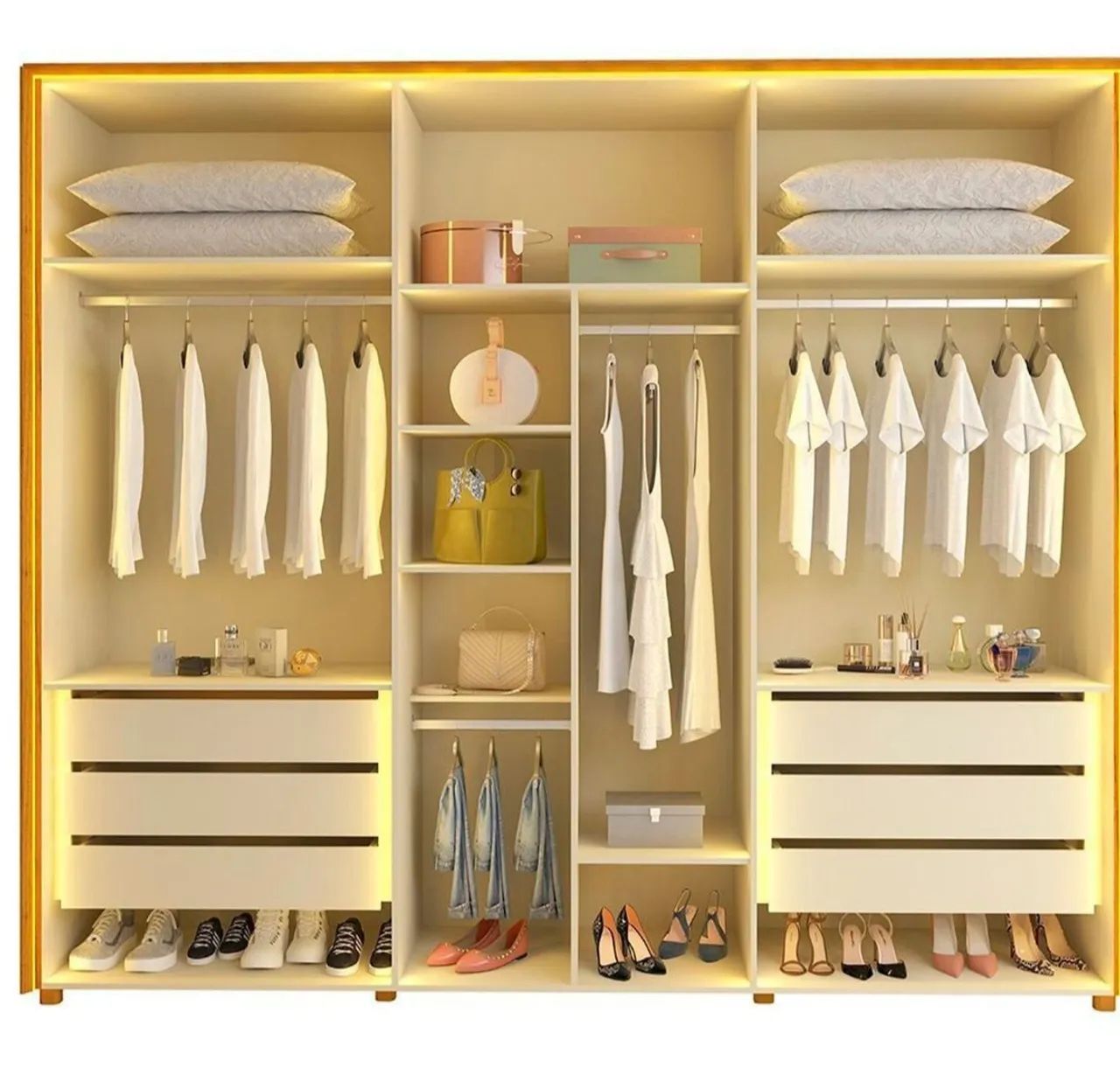 Guarda roupa casal reflecta super espaçoso ? MDF  - Foto 4