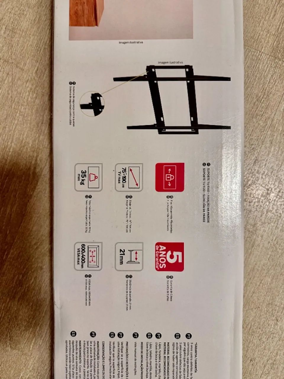 Suporte Fixo para TV Lexman 37 a 75 Polegadas Novo - Foto 2