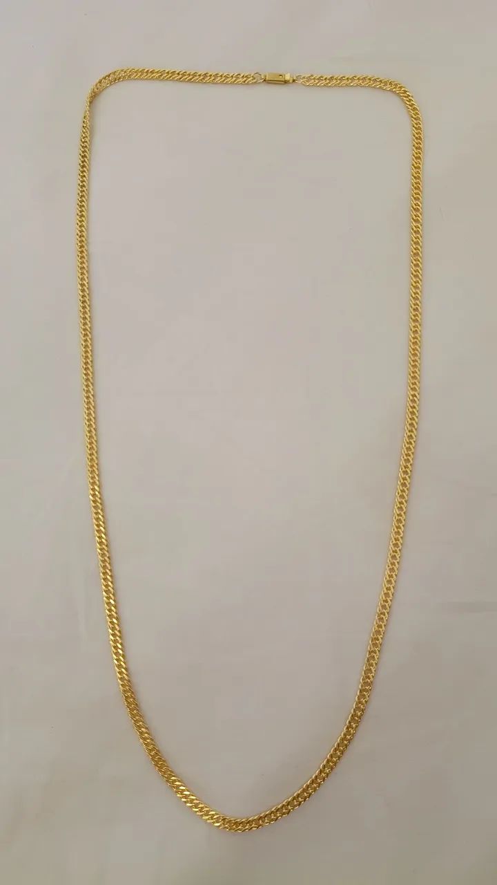 Corrente e pulseira de moeda antiga 4mm  - Foto 5