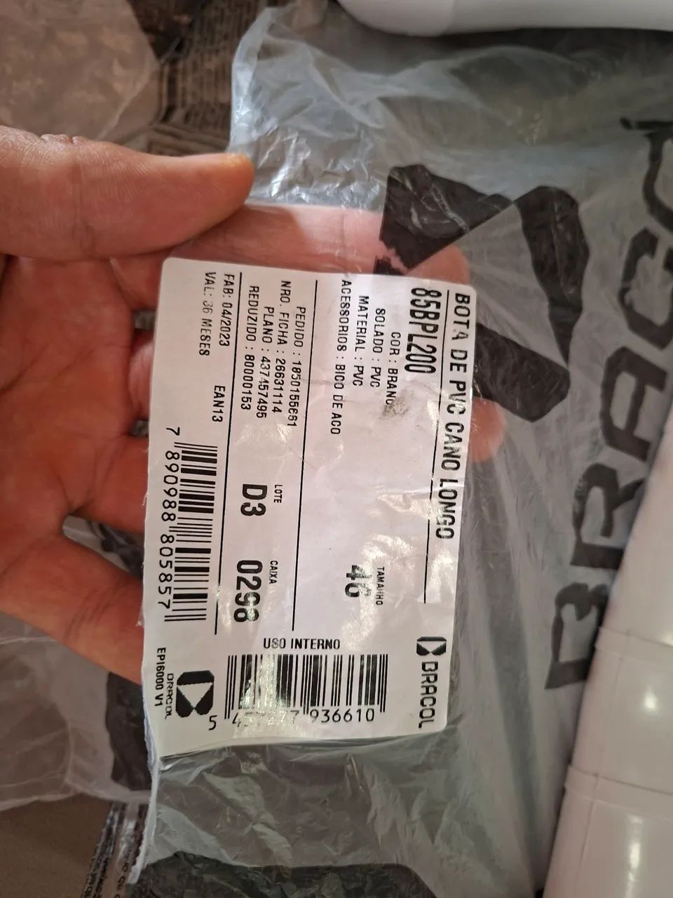 Bota cano longo Bracol bico aço  - Foto 2