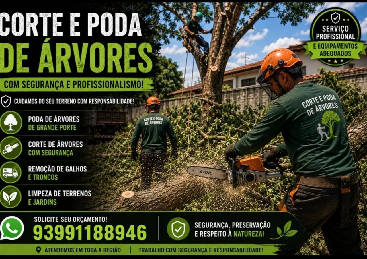 Poda e corte de árvores 
