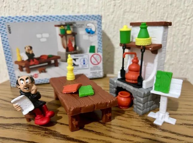 gargamel-laborat-rio-raro-diorama-miniatura-smurfs-schleich-40601