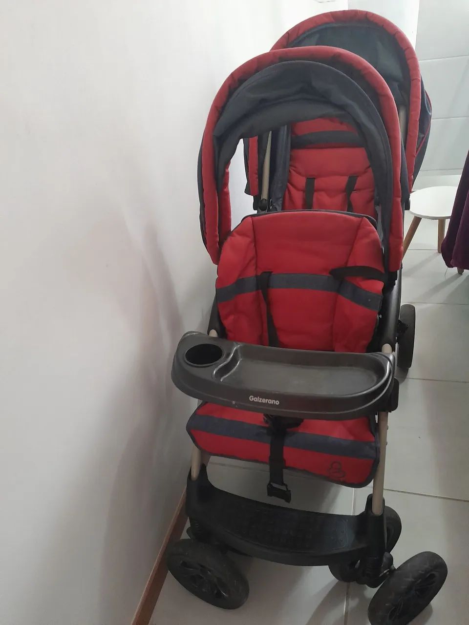 Carrinho gêmeos trenzinho Galzerano  - Foto 5