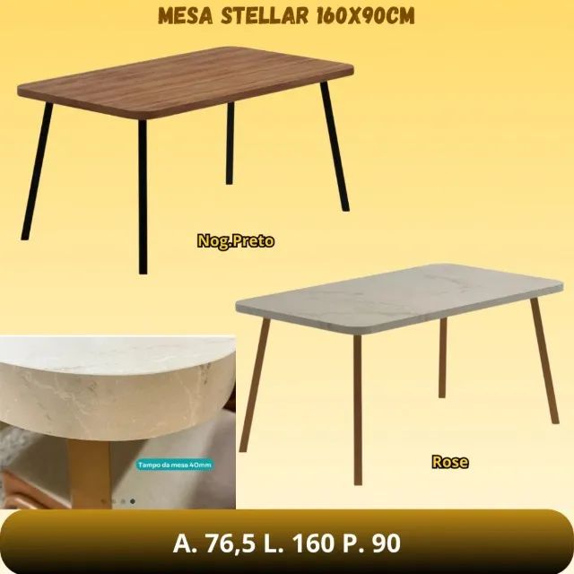 Mesa Avulsa 1.60x90 Estelar - Entrega e Monta - Foto 2