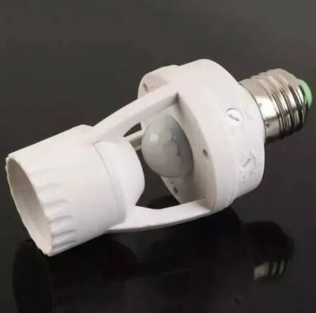 Soquete Adaptador com Sensor de Presença para Lâmpada E27 - Acendimento Automático - Foto 2