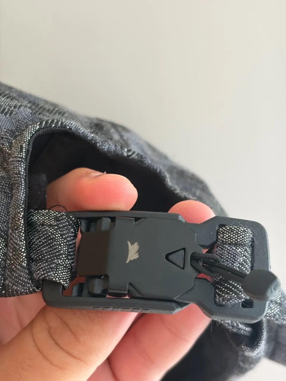 boné lepre jacquard preto e cinza - Foto 3