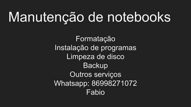 Manutenção de notebooks