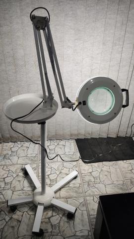 Lupa Articulada e Luminária de LED com Tripé e Bandeja - Estek - Foto 4
