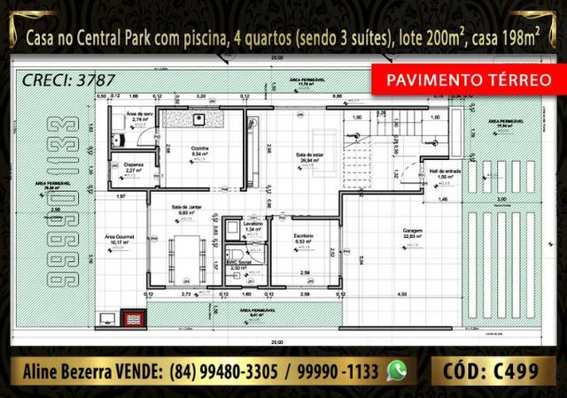 Duplex com piscina, 4 quartos, condomínio Central Park, facilita a negociação - Foto 5