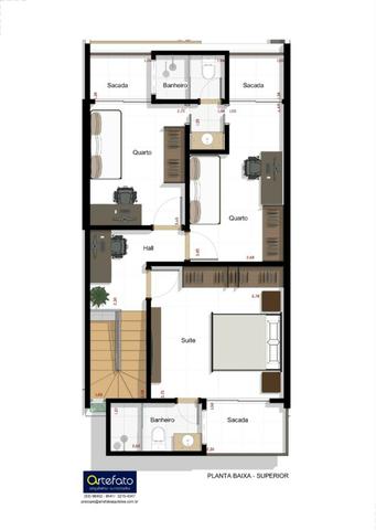 Sobrado 3 suítes - 139 m² - 364 mil - Orla 14 - Foto 14