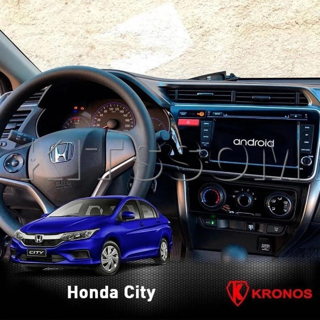 Central Multimídia Honda City 2015 2016 2017 Android Kronos Tela 9''