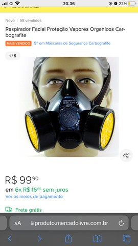 Máscara de filtro 50$