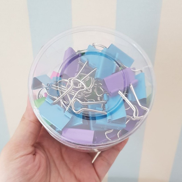 Prendedores De Papel Tris Pop Office Binder Clips Color 25mm - Foto 2