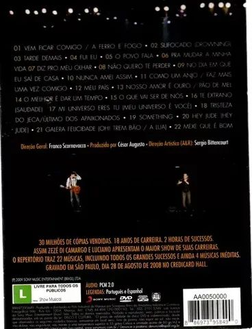 Letra de A Ferro e Fogo (Ao Vivo) de Zezé Di Camargo & Luciano