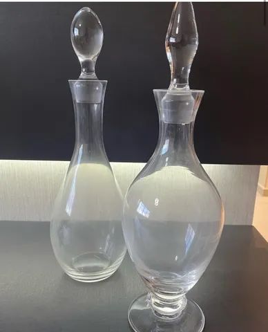 Garrafas licoreira de cristal com tampa