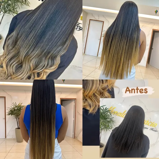 Cabelo Humano indiano 150 gramas 45 centímetros com técnica de