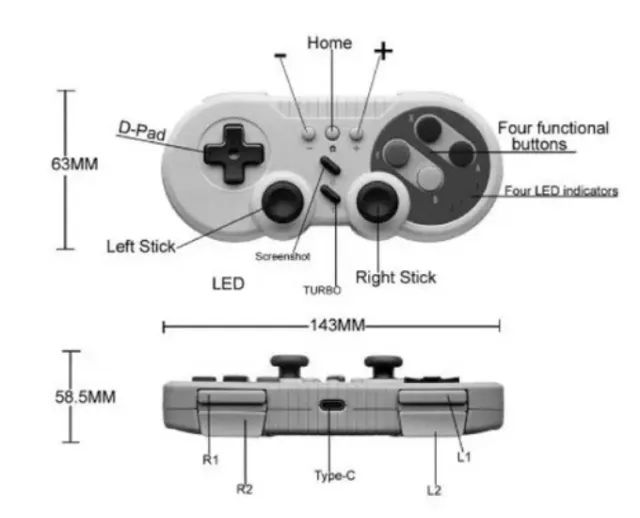 Controle Nintendo Switch Dourado Gamepad Novo modelo Super Nintendo - Foto 4
