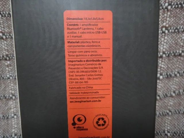 Caixa Amplificador Bluetooth Com Lanterna - Imaginarium , na embalagem - Foto 3