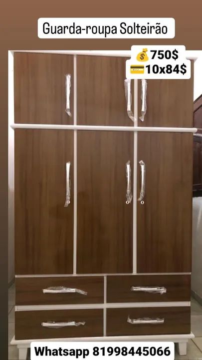 Guarda roupas solteirão 800$ e frete grátis só aqui 