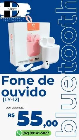 Fone de ouvido sem fio bluetooth LY-12 - Foto 4