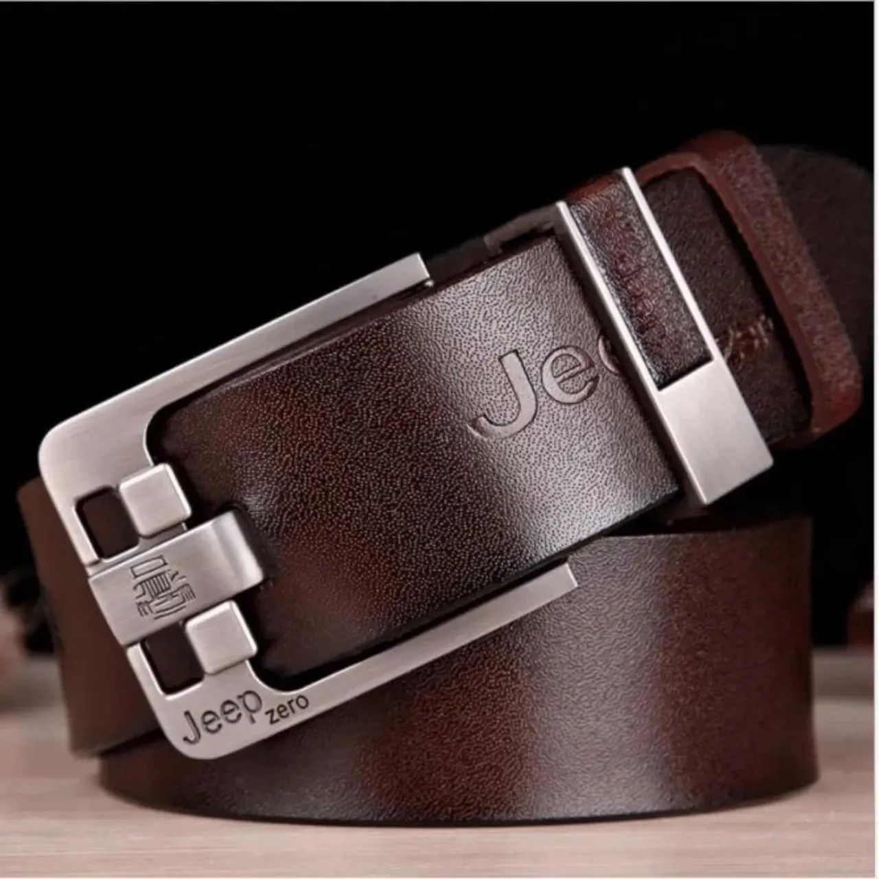 Cinto de Couro Jeep Zero Luxo Masculino! cor marrom e preto disponível 