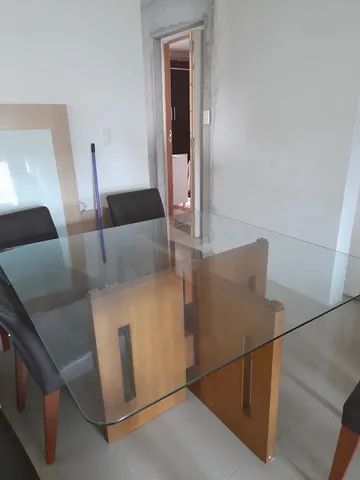 Mesa vidro 8 lugares 