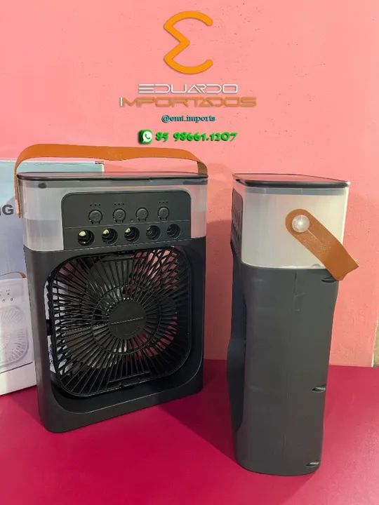 AR-CONDICIONADO Mini CLIMATIZADOR, Umidificador Portátil USB LED