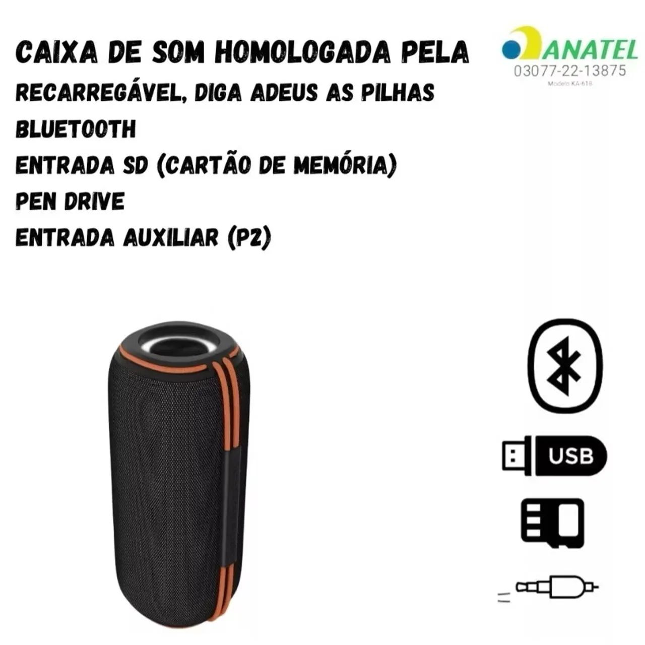 Caixa de Som 50w Com RGB Resistente Agua graves potentes LC-109 original - Foto 3